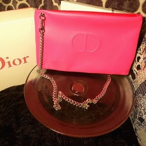 Dior pink & red trousse crossbody new